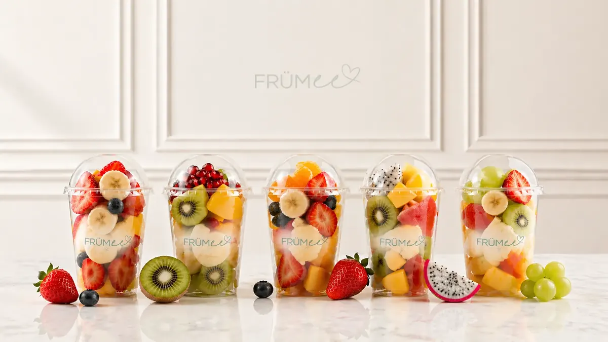Des fruit cups Frümee : fruits frais coupés, servis en cup